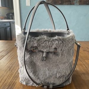 Kate Spade Eva Faux Fur Small Bucket Crossbody